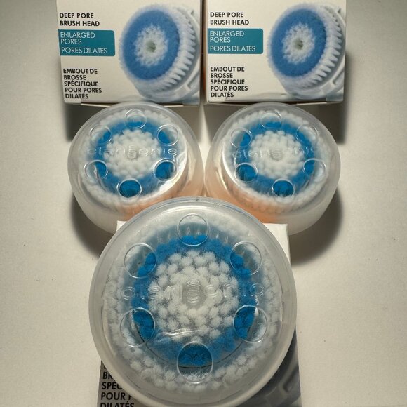 Clarisonic Deep Pore Facial Cleansing Brush Head Replacement 3 PACK - Picture 2 of 3